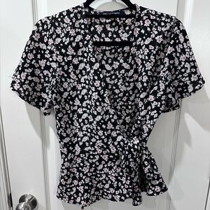 One Clothing Floral Wrap Top - Size XS